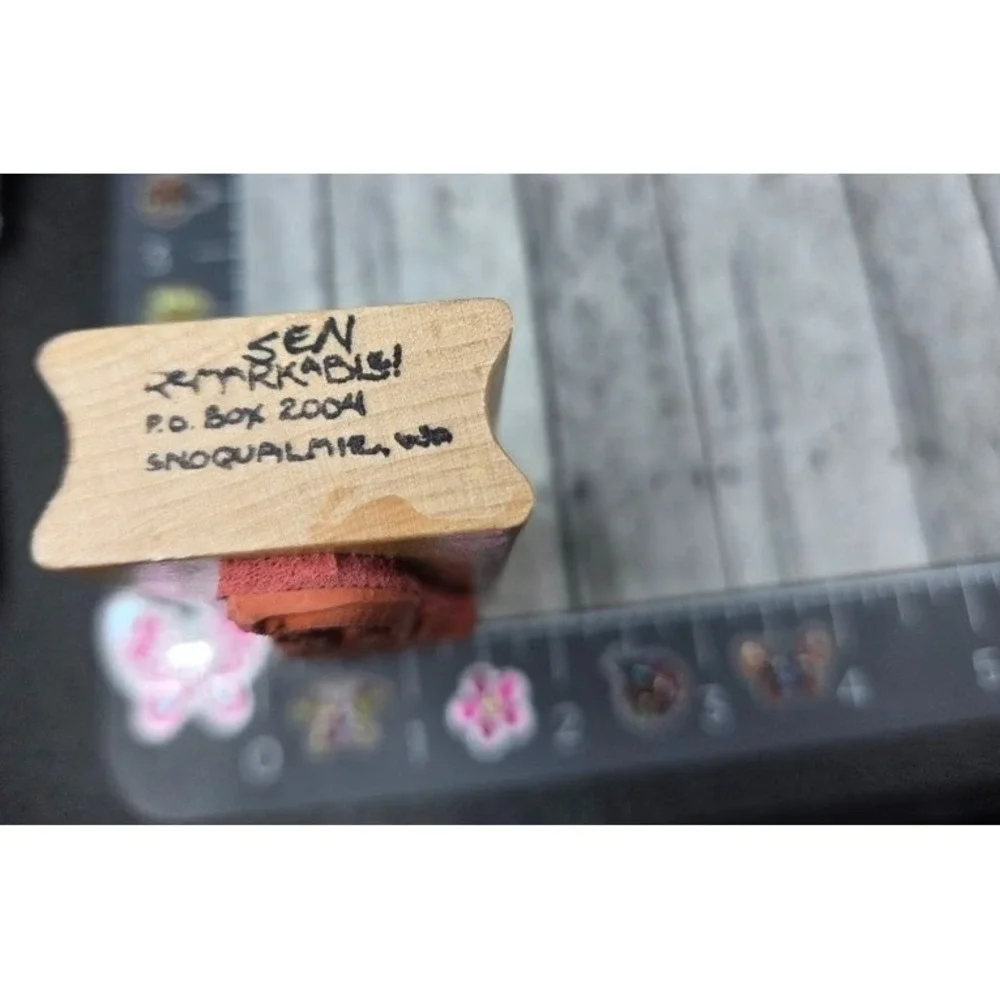 Remarkables Ocean Floor Sea Water Rubber Stamp Wood #N88